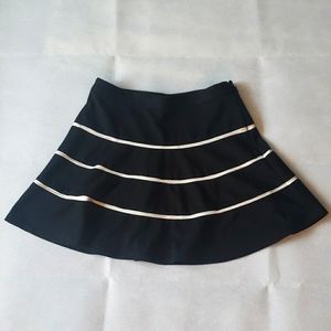 Club Monaco Black w/white stripes skirt